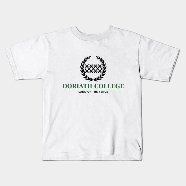 Doriath College Kids T-Shirt by silmarillionshirts